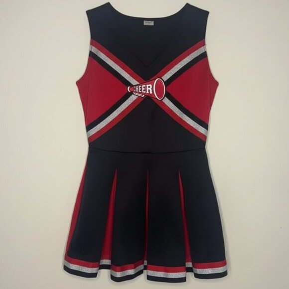 Spirit Halloween Red and Black Cheerleader Costume Adult L - Picture 1 of 9